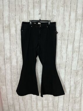 Ava & Viv Black Wide-Leg Flare Jeans